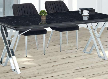 Esstisch Ausziehbar Esszimmer Tisch Metall Weiß Tische Esstische Möbel Luxus