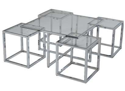 Couchtisch Luxus Design Metall Elegantes Möbel Wohnzimmer Silber Couchtische