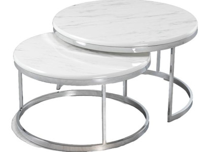 Couchtisch Luxus Weiß Design Metall Elegantes Möbel Wohnzimmer Couchtische