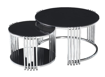 Couchtisch Schwarz Luxus Design Elegantes Möbel Wohnzimmer Couchtische Rund