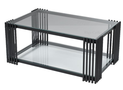 Metall Couchtisch Schwarz Luxus Design Elegantes Möbel Wohnzimmer Couchtische