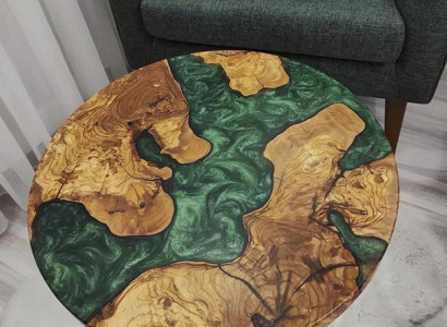 Couchtisch Braun  Rund Luxus Design Hochwertig Holz Möbel Wohnzimmer Couchtisch