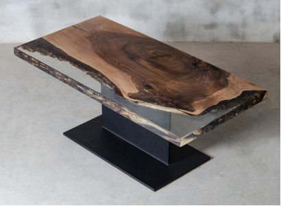 Couchtisch Rechteckig  Luxus Design Holz Braun Möbel Wohnzimmer Couchtische