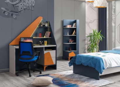 Jugendzimmer Set Schreibtisch Bücherregal Komplett Moderne Schränke Top-Qualität