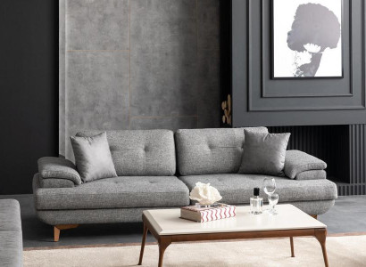Sofa 3 Sitzer Couch Stoffsofa Sitzcouch Sitzmöbel Polstersofa Mit Kissen