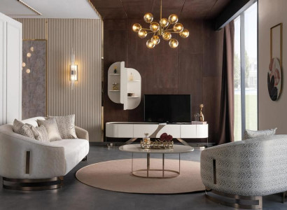 Wohnwand Sideboard Wandregal Sessel Sofa 3 Sitzer Couchtisch Wohnzimmer