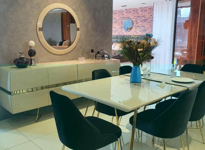 Esstisch Stühle Sideboard Spiegel Esstischset Esszimmergruppe Esszimmer