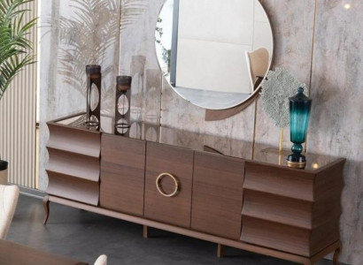 Sideboard Konsole Anrichte Verspiegelt Wohnzimmerschrank mit Spiegel