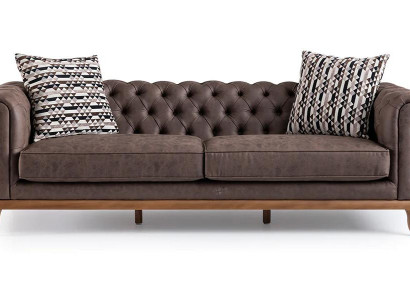 Sofa 3 Sitzer 3er Couch Loungesofa Polstersofa Kunstleder Chesterfield