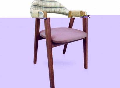 Wohnzimmerstuhl Küchenstuhl Kariertes Lehnstuhl Gepolstert Mit Armlehnen