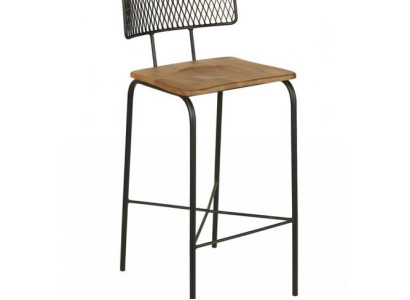 Barhocker Tresenhocker Barstuhl Tresestuhl Stuhl mit Rücklehne Metall