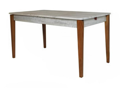 Esszimmertisch Esstisch Küchentisch Speisetisch Tisch Marmor Optik Weiß