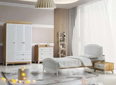 Design Kinderzimmer Komplete Bett Kindermöbel Holz Weiß Set Schlafzimmer 4tlg