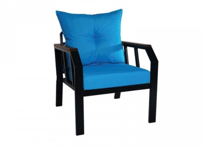 Sessel Einzelsofa Eisenrahmen Stuhl Loungesessel Mit Kissen Metallrahmen