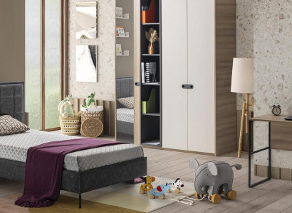 Set Bett Nachttisch Schreibtisch Modernes Design Stilvolles Kinderzimmer 3tlg