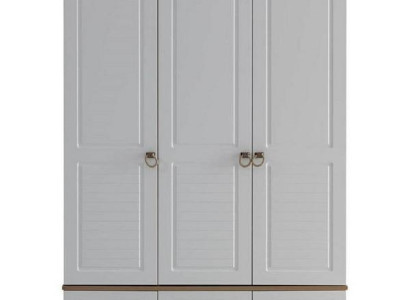 Moderner Kleiderschrank mit drei Türen und Schubladen Stilvolles Design