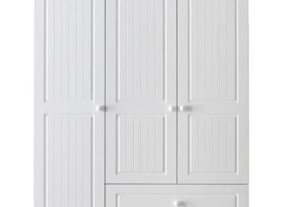 Kleiderschrank Elegant Drei Türen Schubladen Zeitloses Design Stilvolles Möbel
