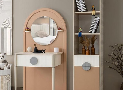 Set Schminktisch Bücherregal Stilvolles Design Modernes Wohnambiente Möbel