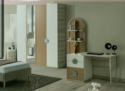 Kinderzimmer Set Elegant Kleiderschrank Passender Schreibtisch Modernes Design