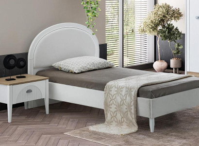 Einzelbett Modern Nachttisch Stilvolles Design Komfortables Schlafen Möbel