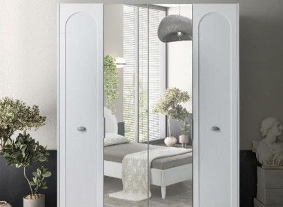 Kleiderschrank Spiegel Elegantes Design Weiß Stilvolle Kinderzimmer Gestaltung