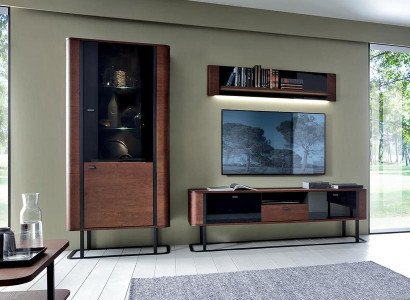 Luxuriöses Modern Set TV-Lowboard Wohnzimmer Vitrine Designer Einrichtung