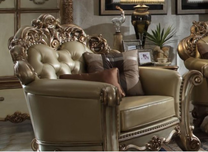 Luxus Chesterfield Sessel Ohrensessel Polster Royal Design Kunstleder