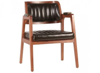 Stuhl Wohnzimmerstuhl Esszimmerstuhl Rückenlehne Armlehne Kunstleder