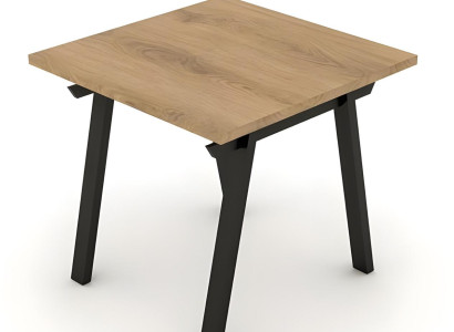 Couchtisch Beistelltisch Holztisch Quadratisch Metallbeine Arbeitszimmer