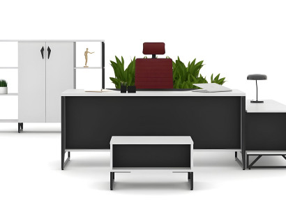 Arbeitszimmer Set Schreibtisch Büroschrank Sideboard Couchtisch Büromöbel