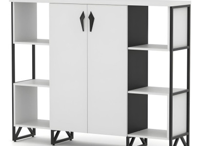 Büroschrank Schrank Regale Beistellschrank Weiß Arbeitszimmer Büromöbel