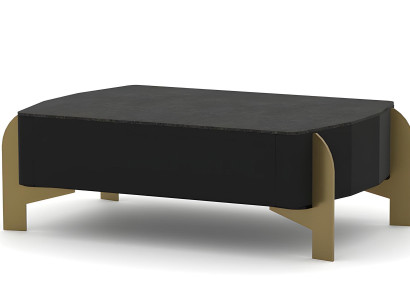Luxus Beistelltisch Couchtisch Sofatisch Holz Schwarz-Gold Arbeitszimmer