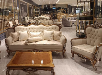 Sofagarnitur 3+1 Sitzer Chesterfield Sofa Sessel Luxus Set Stoff Garnitur Sofort