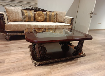 Wohnzimmertisch Couchtisch Beistelltisch Konsolen Beige Holz Tisch Sofort