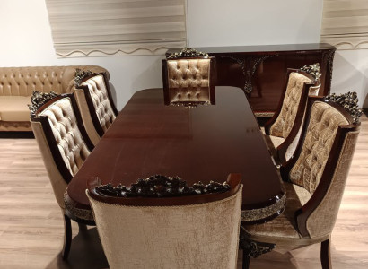 Esszimmergruppe Tisch 6x Stühle Esszimmergarnitur Tisch Set 7tlg.Sofort