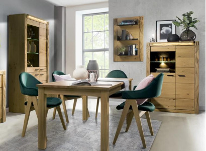 Esszimmer Modern Set Esstisch 4x Stühle Designer 2x Vitrine Einrichtung