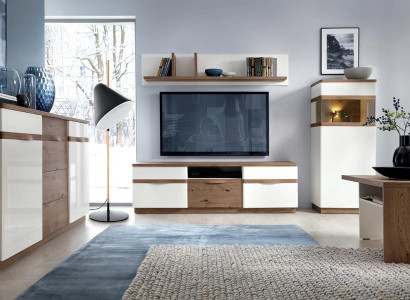 Luxuriöses Wohnwand Komplett Komplett TV-Lowboard Wohnzimmer Vitrine