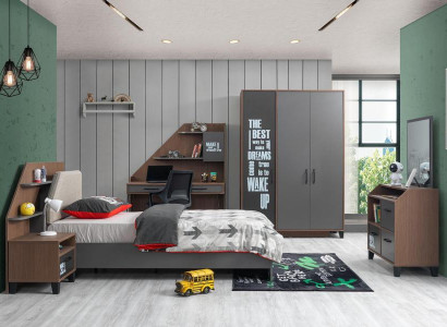 Kinderzimmer Set Kinderbett Nachttisch Kommode Kleiderschrank Schreibtisch