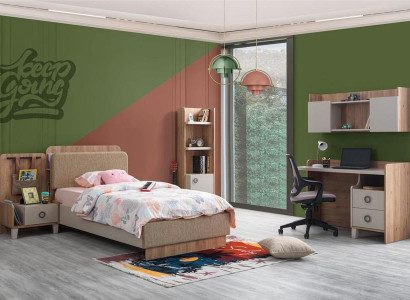Kinderzimmer Set Kinderbett Nachttisch Kommode Buecherregal Schreibtisch