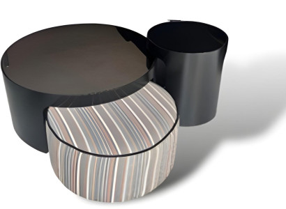 Couchtisch Wohnzimmertisch Set Hocker Holz Moderne Luxus Möbel 3tlg