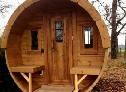 Gartensauna Naturfasssauna Saunafass Saunatonne Wellnessfass Fasshütte