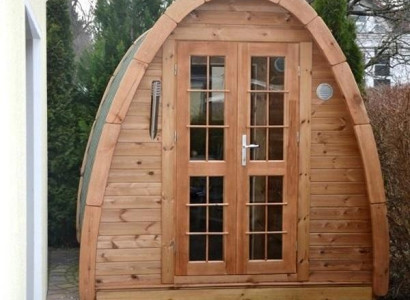 Saunakabine aus Holz Holzsauna Wellnesssauna Außensauna Massivholzsauna