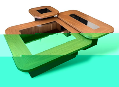 Wohnzimmertisch Set Couchtisch Exklusiv Holz Moderne Luxus Möbel 3tlg