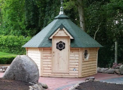 Gartensauna Saunahütte Holzsauna Naturholzsauna Außensauna Outdoor-Sauna