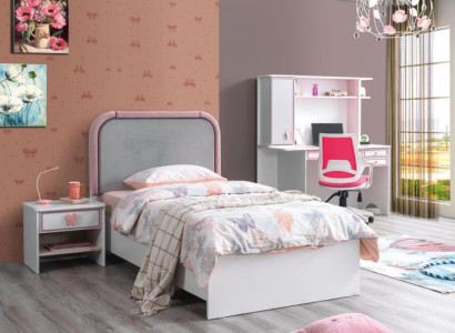 Weiß  Kinderzimmer Set Kinderbett Nachttisch Schreibtisch Top-Qualität Modern