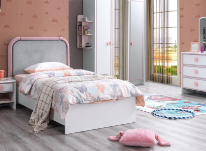 Kinderzimmer Set Kinderbett Nachttisch Kommode Top-Qualität Weiß Modern