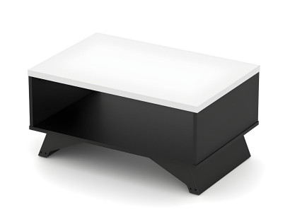 Couchtisch Beistelltisch mit Regal Arbeitszimmer Tisch Büro Möbel Holz