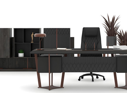 Schreibtisch Kommode Büroschrank Couchtisch Arbeitszimmer Set Holzmöbel