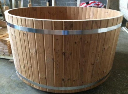 Garten Bad Thermoholz Whirlpool Badefass Outdoor-Spa Erholungsbecken