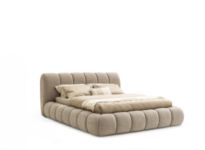 Schlafzimmer Bett 180x200 Beige Modernes Möbel Lagerung Doppelbett Polsterbett